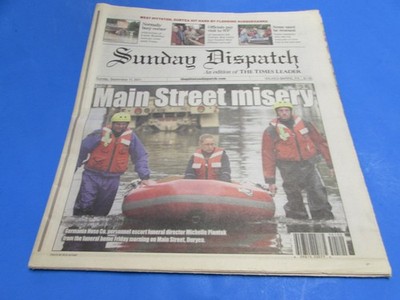 SEPT 11TH 2011 - SUNDAY DISPATCH - PITTSTON PA - MAIN STREET DISERY - COMPLETE