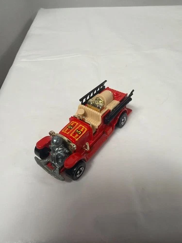 1980 Hot Wheels Old Number 5 Fire Truck Red Vintage Diecast 3" Malaysia