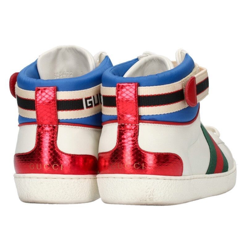 Gucci Sherry Line High-Top Sneakers, Size 7, US 7.5, White, Men's thumbnail 18