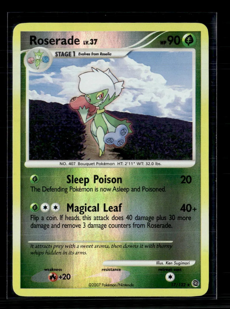 Pokemon 2007 Secret Wonders Roserade #17/132 Reverse Holo