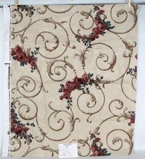 Waverly Fabric Floral Palace Scroll 100 Cotton 2 Samples B2G2 FREE IN FABRICS