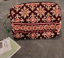 Vera Bradley Makeup Bag Small Cosmetic Case Medallion Quilted Pouch
