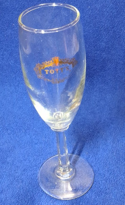 Tory s Brut Champagne Flute Wine Glass Gold Label