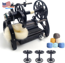 Electric Yarn Spinner Winder Spinning Wheel for Wool with 3 Bobbins