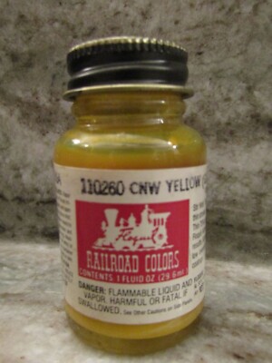FLOQUIL RAILROAD COLORS MODEL PAINT - 1oz 1 OUNCE - CNW YELLOW (GLOSS)