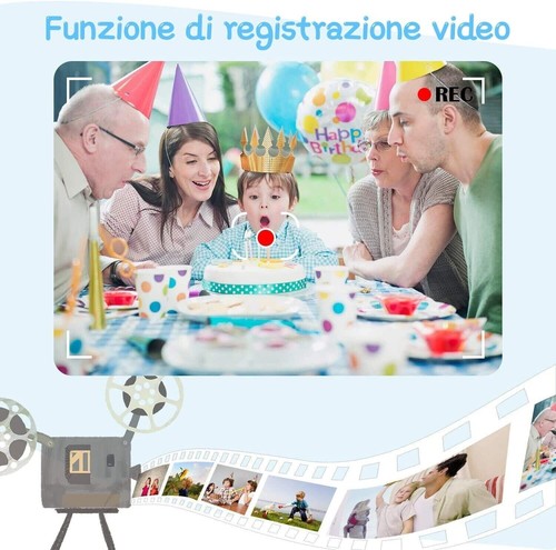 MACCHINA FOTOGRAFICA FOTOCAMERA 2" GIOCHI BAMBINI+MEMORIA 32G E ADATTATORE USB - Foto 9 di 12