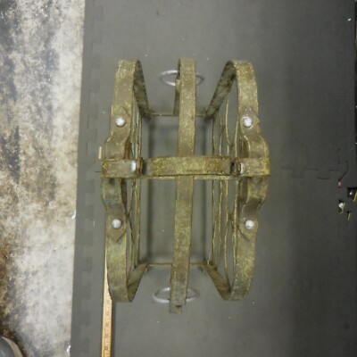 VINTAGE HAND MADE METAL 10 BOTTLE WINE RACK 22 X 13 X 6.5