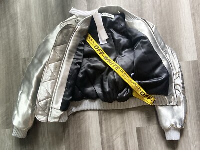 off white silver jacket