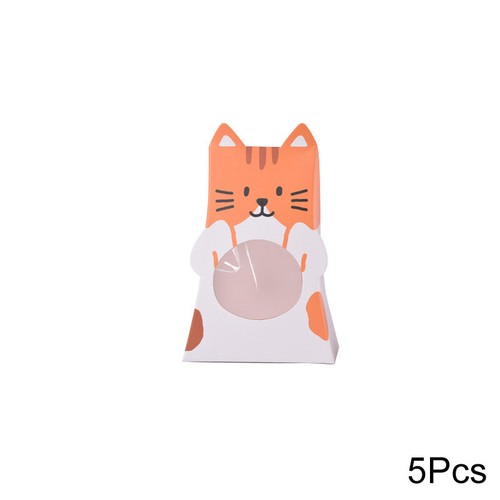5pcs Foldable Animal Dog Cat Pattern Candy Box Gift Case Birthday Party Supplies - Picture 20 of 23