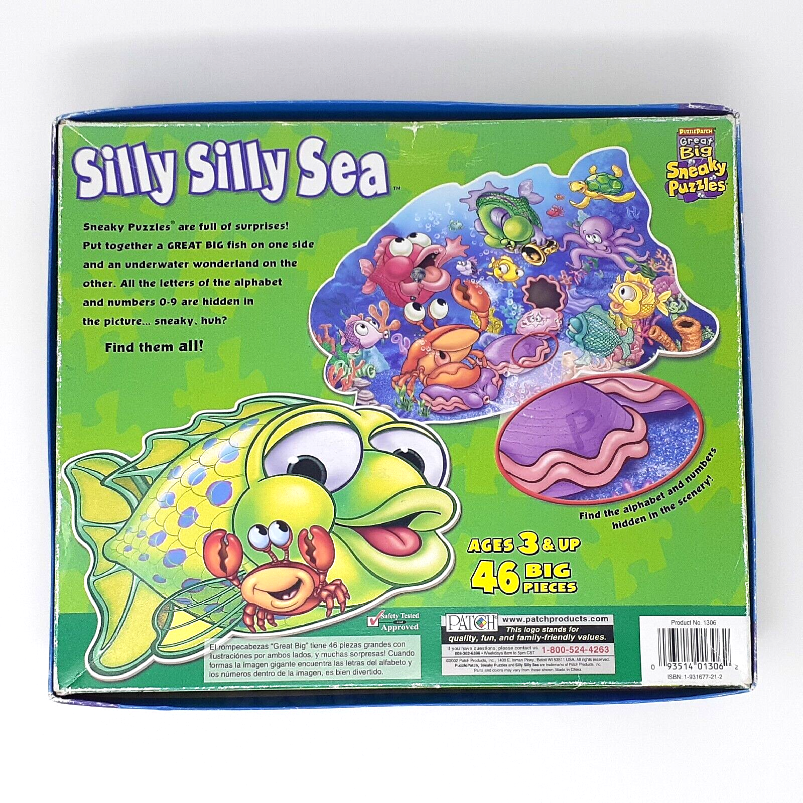 Puzzle Patch Great Sneaky Puzzles Silly Silly Sea 46 Piece 2 Sided Floor  Puzzle