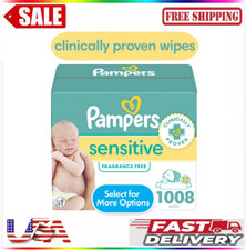 Pampers Sensitive Baby Wipes Unscented, 12 Pack, 1008 Total Count