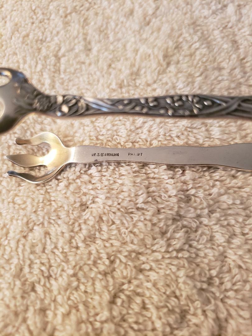 MEADOW by GORHAM Sterling Silver SUGAR TONGS 4 3/4" Rosamond Engraved