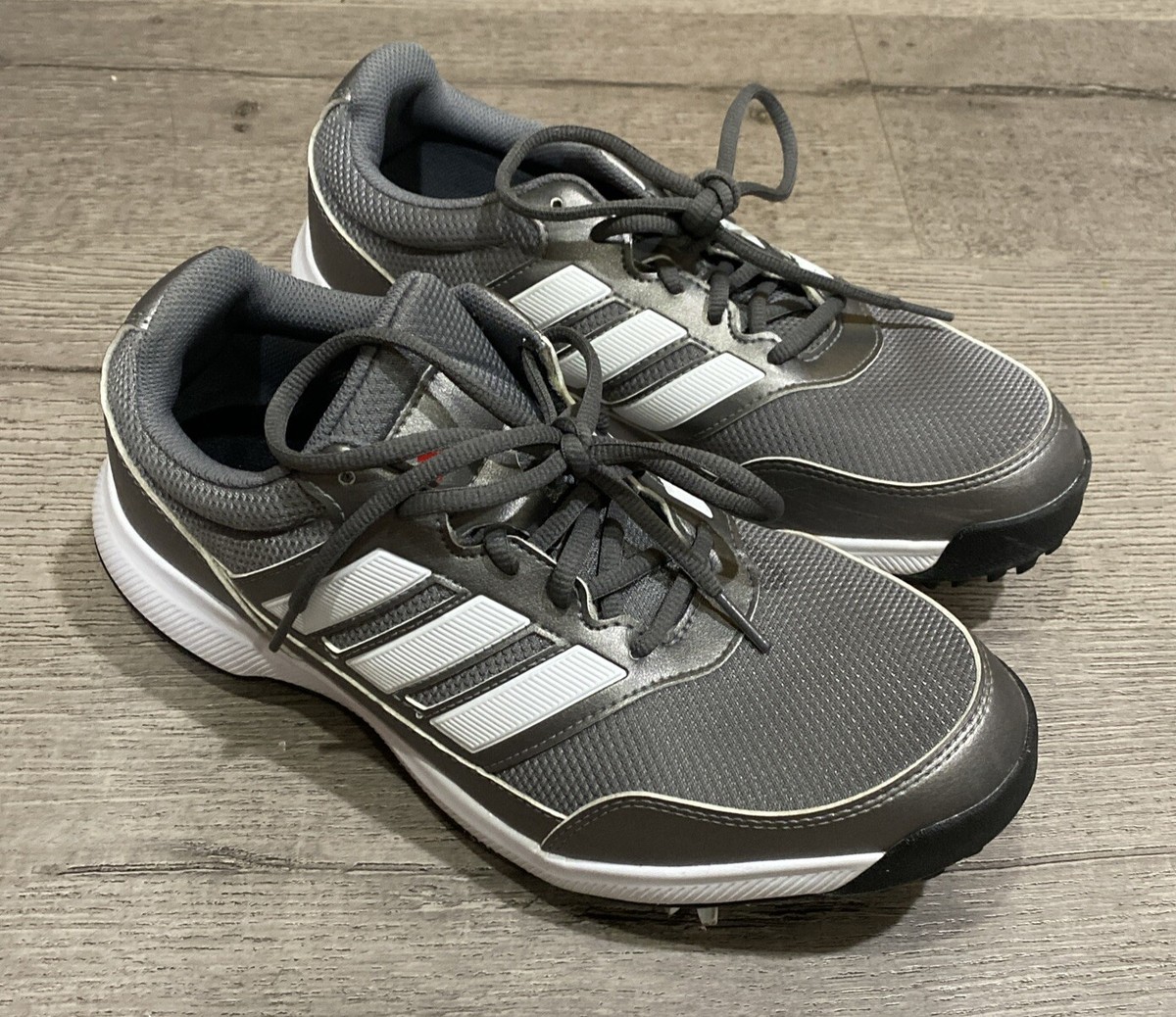 Adidas EVM 004 001 Men's Tech Response Golf Cleats Shoes GRAY Size