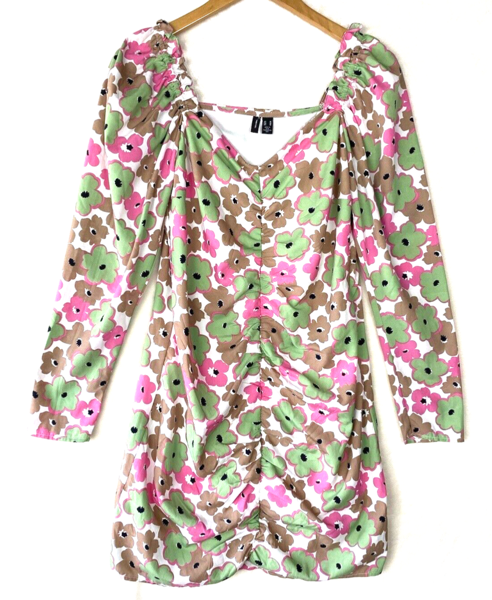 green emerald velvet dress Vero Moda Feather Ivy Green Print Dress  CHIC Kuwait Luxury Outlet