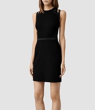Image of Allsaints Kiro Bodycon Dress Back Zip Lace Womens UK 10 RRP £178