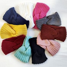 Haarband Damen Winter Wolle Kopfband Stirnband Ohrenwärmer stretch gestrickt