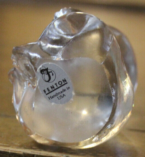 Vintage Fenton Glass Birthstone Bear Figurine Amethyst Heart February - Picture 5 of 6