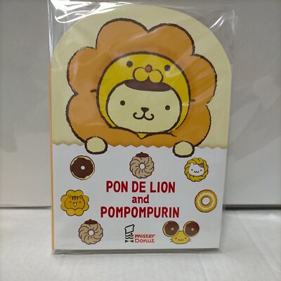 Pompompurin purin x pon de Lion mister doughnut memo set