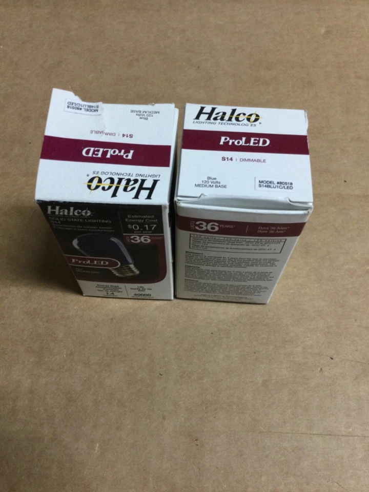 2 PIECES 1.4W S14 BLUE LED Light Bulbs - Image 4 of 4