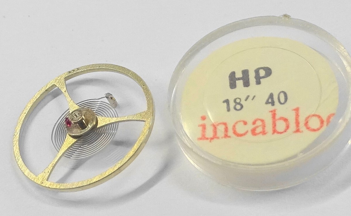 Balancier Complet Pour Mouvement De Montre HP 18 - 40 Lignes, Avec Incabloc, Neuf Sans étiquette