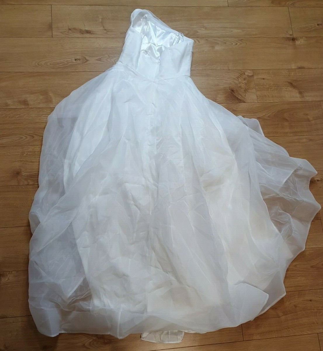 BARIANO FULL MAXI DRESS WITH ORGANZA BUST DETAIL IN WHITE UK 16 (280323) |  eBay