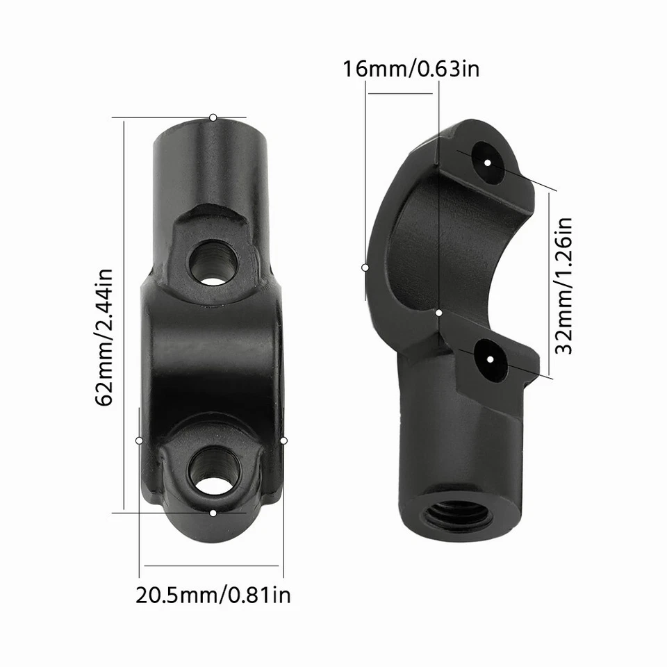 Abrazadera de montaje de espejo de cilindro maestro M10 para KAWASAKI VERSYS 650/1000 Z650 Z900 Foto 2 de 4