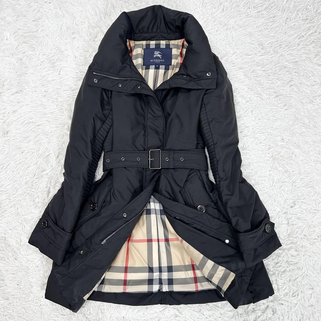 Burberry London Mega Check Down Coat Belt Black 42 Xl