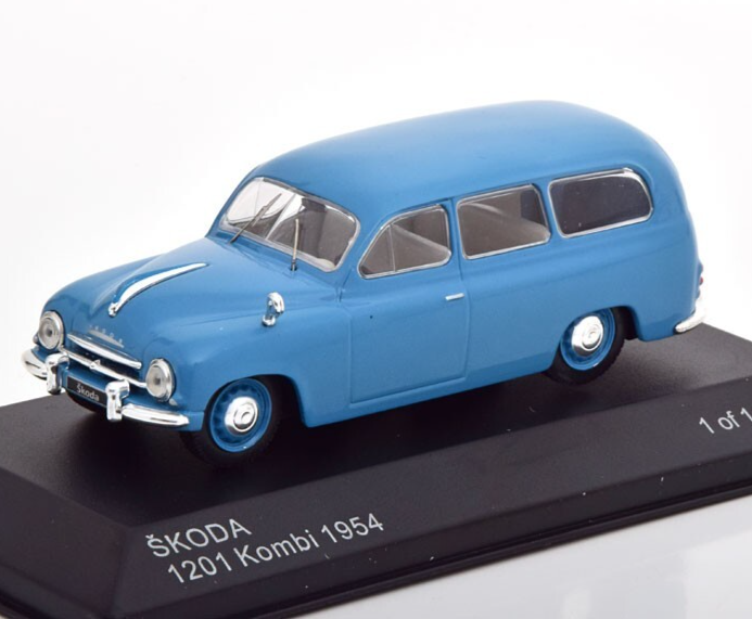 WHITEBOX DIECAST 1/43 1954 SKODA 1201 KOMBI ESTATE CAR/WAGON IN BLUE WB283