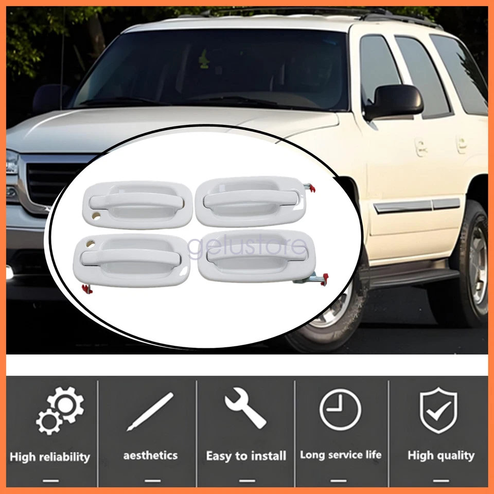 ALÇA DE PORTA 4 peças branca para Chevrolet Silverado 2500 HD LT Pickup 8.1L 2006 - Imagem 4 de 4