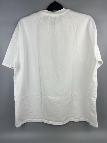 Nike Tee Mens XLarge White Hot Pink Air Logo Short Sleeve Crew Neck Retro - Picture 2 of 11