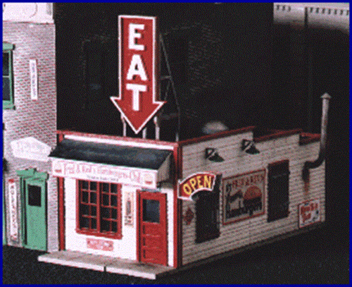 Blair Line 1/160 N Scale FRED & RED'S HAMBURGERS CAFE Laser-Cut Wood Kit 18490-N - Picture 3 of 6