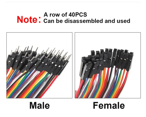 40 Pin Dupont Cables M-F, M-M, F-F Jumper Breadboard Wire GPIO Ribbon Pi Arduino - Picture 5 of 14