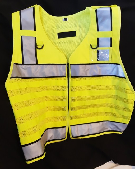 High Visibility Tactical Vest Bright Yellow Size XL Extra Large eBay