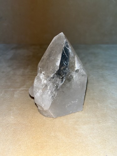Bergkristall Natur Spitze Schlüsselanhänger – Größe M (ca. 30-35 Mm) Mit Kette, 90 Mm