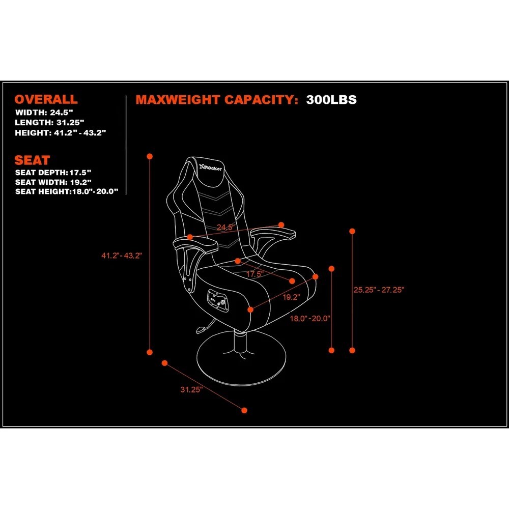 X Rocker Nemesis RGB Pedestal Gaming Chair Black