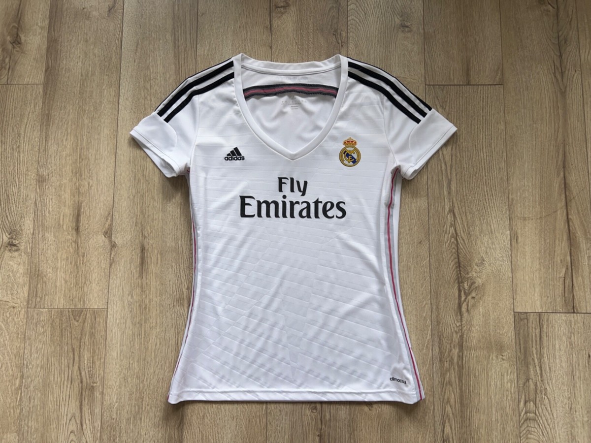 Womens Adidas Real Madrid 2014 2015 Home Football Soccer Jersey Shirt Size L