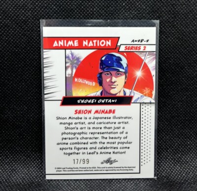 Shohei Ohtani 2024 #AN2B-2 ANIME NATION /99 CARD BASEBALL DODGER