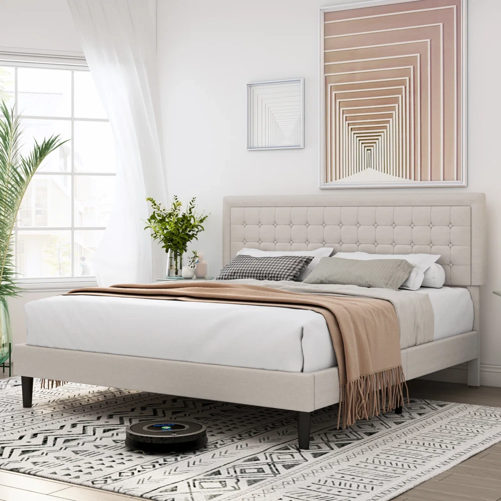 Adrienna upholstered platform bed deals