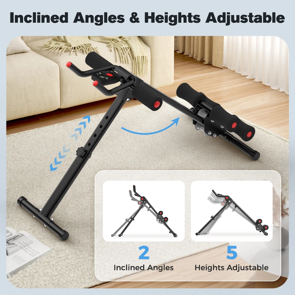 AB Workout Machine Abdominal Trainer Foldable Ab Cruncher Strength Training - Image 2 of 4