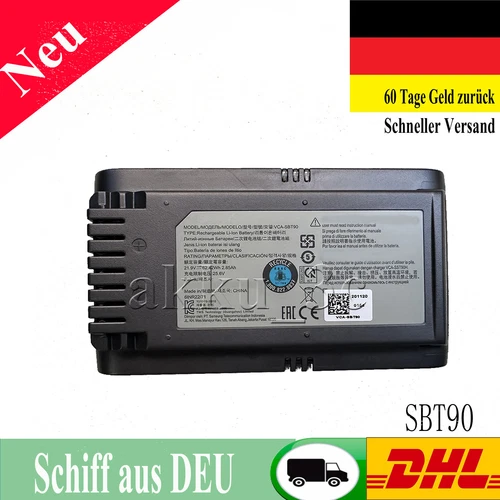 Ersatz Akku 21.9V VCA-SBT90 für Samsung Jet 90 Complete Cordless Vacuum