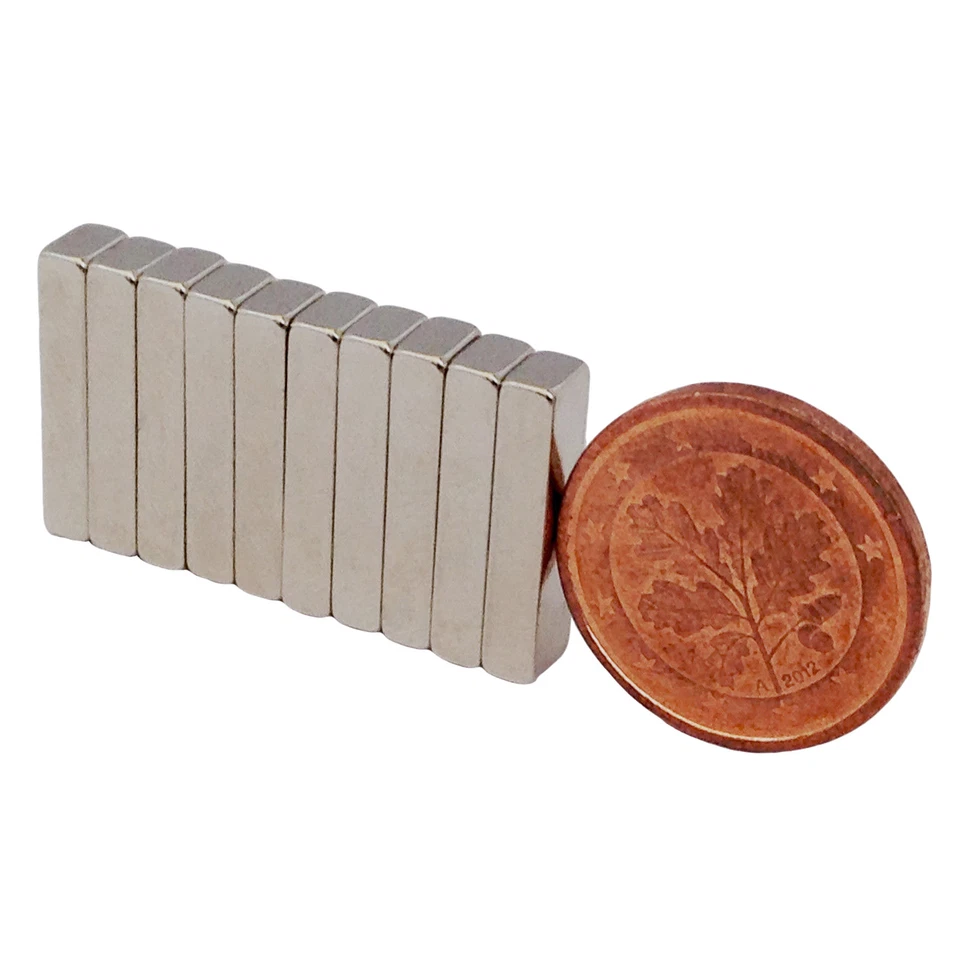 Neodym Magnete Super Magneten 14x4x2,5mm wählbar 10 50 100 Stück