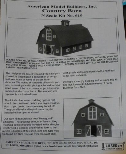 American Model Builders, Inc #619 Country Barn Kit (Laser Kit) - Bild 3 von 3