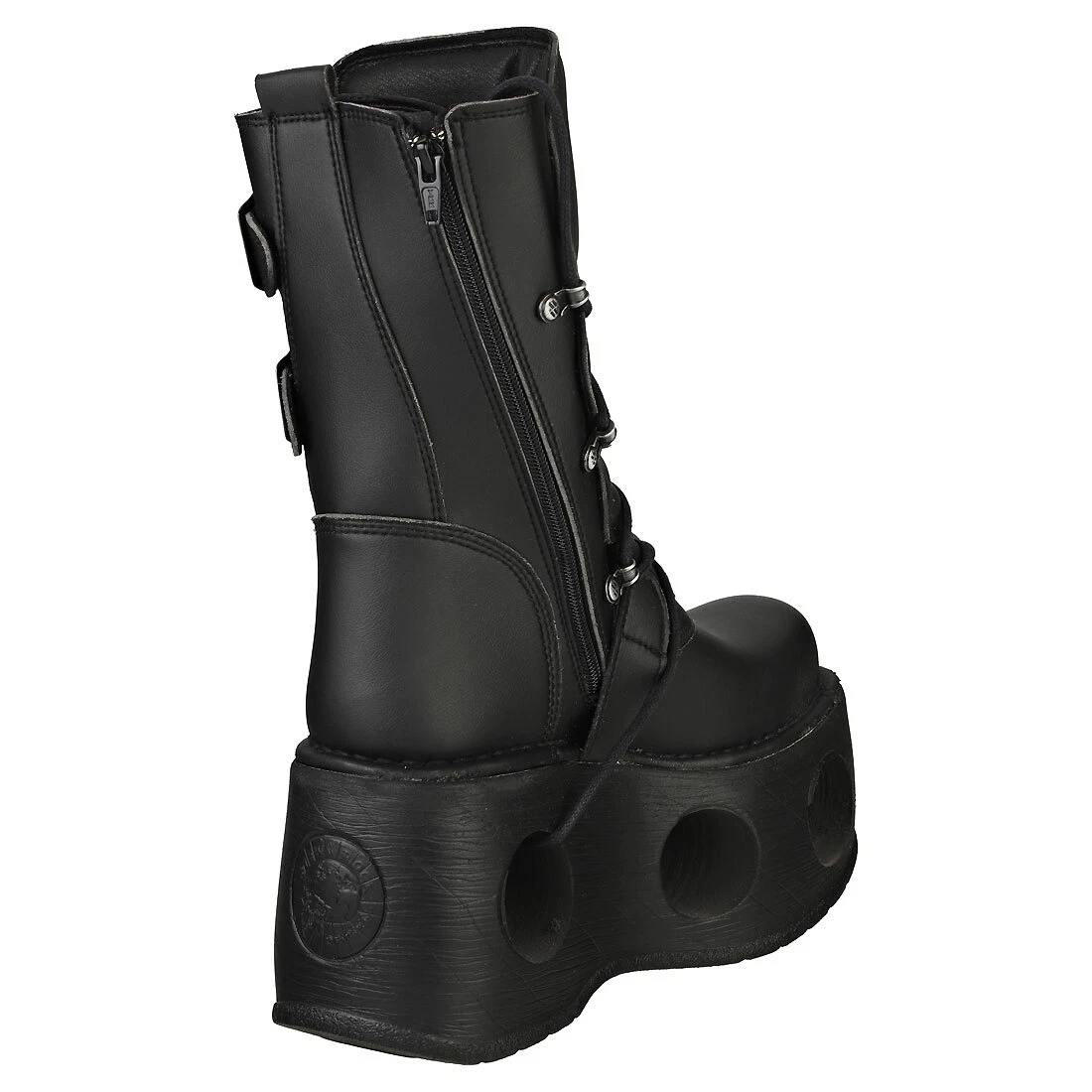 New Rock Boot Metallic M 373 vc2 Unisex Black Platform Boots eBay
