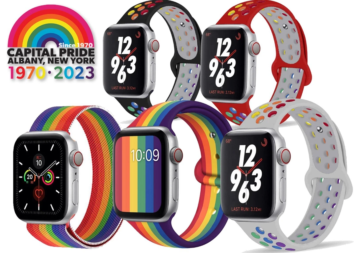 2023 LGBTQ USA Pride edition Strap For Apple watch band silicone iwatch  bracelet