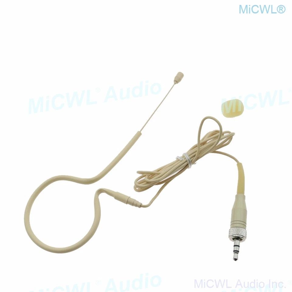 SL HeadMic Headset Microphone For Sennheiser G2 G3 G4 Wireless 3.5mm Lock Beige - Image 3 of 3