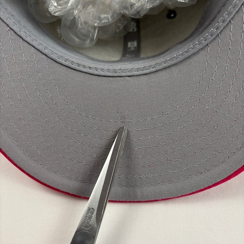 Cappello Los Angeles Dodgers New Era 59Fifty 7 1/2 aderente MLB grigio rosa - Foto 8 di 8
