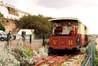 PHOTO  TRAIN NO 8 AT VOLKS ELECTRIC RAILWAY TRAIN HEADING WEST.
