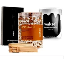 ✨️lower $ Wakse Reusable Wax Melt Pot & 4.8 Oz Hard Wax Beans Gingerbread
