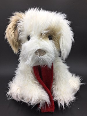 white dog plush