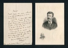 FRENCH NOVELIST Gustave Flaubert autograph letter signed & mounted